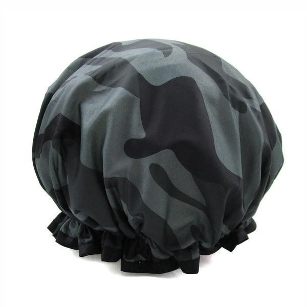 Shower Cap for Women & Men - Waterproof Double Layer Reusable Elastic Bath Caps for Boys & Girls Hair Cap for Shower