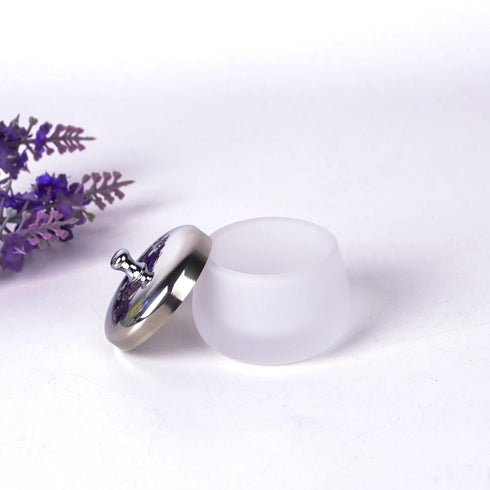 mollensiuer Matte Crystal Glass Nail with Lid, Dapping Dish for Acrylic Liquid Powder