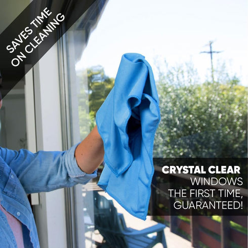 Longmann 8 Pack 2 Pack, 6 Pack) Microfiber Glass Cleaning Cloths | Streak Free Windows & Mirrors | Lint Free Towels |