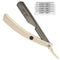 Parker PTW Professional Straight Razor with Replaceable Blades, Stainless Steel Design + 5 Platinum Half Blades