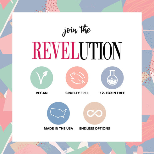 Revel Nail Dip Powder - Black Dip Powder for Nails, Chip Resistant Nail Powder with Vitamin E and Calcium, DIY