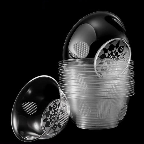 100 Pack Hard Plastic Bowls, 8oz Ice Cream Bowls, Clear Disposable for Parties, Catering, Special Events
