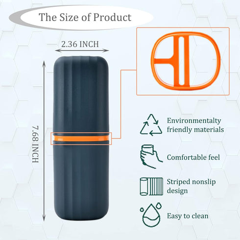 2Pcs Travel Toothbrush Cup Case, Portable Holder for Traveling, Camping, Business Trip, Plastic Toothbrushes Toothpaste