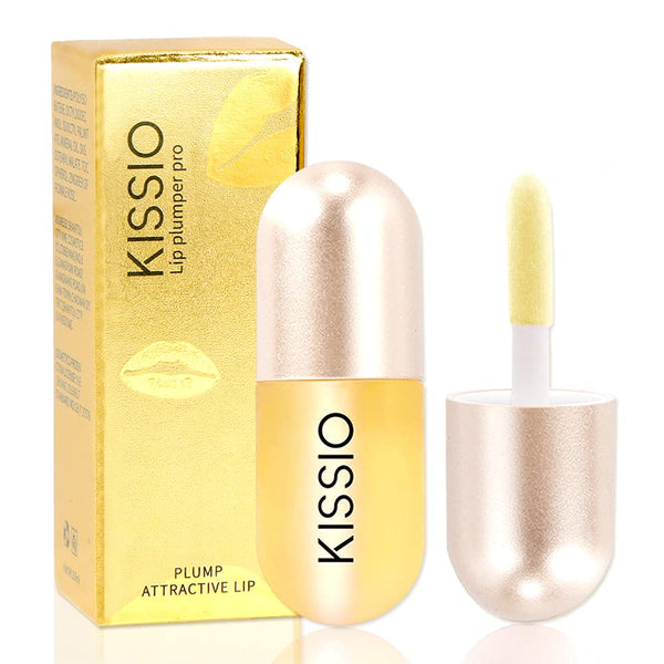 KISSIO Lip Plumper, Plant Extracts Plumping Lip Serum, Moisturizing Gloss for Fuller Lips, 5.5ml, Clear
