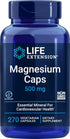 Life Extension Magnesium Caps, 500mg, 270 Veg Capsules - Broad Spectrum with 3 Mags in 1 Supplement