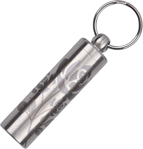 aiGear Mini Pill Case, Stainless Steel 0.48 Inch Inner Diameter, Waterproof Keychain Pill Holder for EDC Outdoor Travel