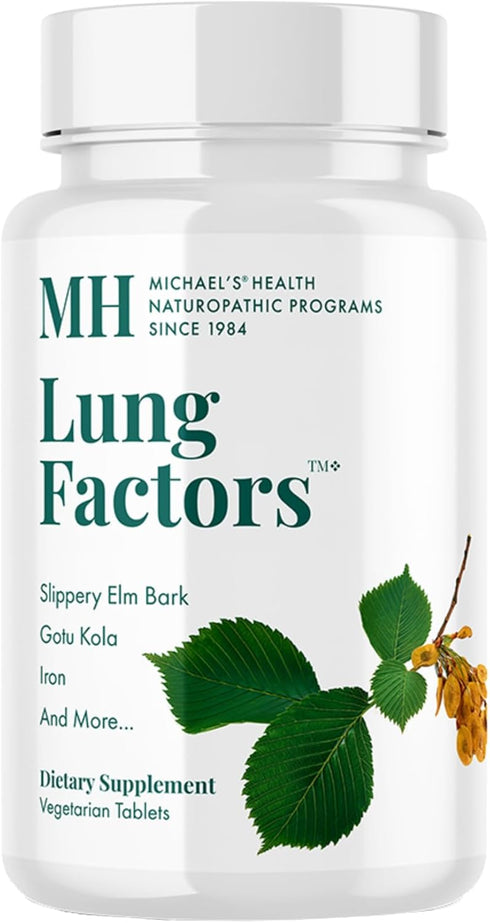 MICHAEL'S Health Naturopathic Programs Lung Factors - 60 Vegetarian Tablets - Nutrients for Lung Function