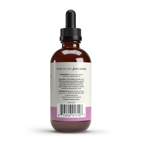 Ola Botanicals Organic Jojoba Oil - 4 Fl. Oz., Light & Rejuvenating, USDA Organic
