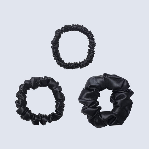 ZIMASILK 100% Mulberry Silk Hair Scrunchies, Standard, Small, Mini, Best for Women and Girls’ Hair, 19 Momme (3 Sizes,