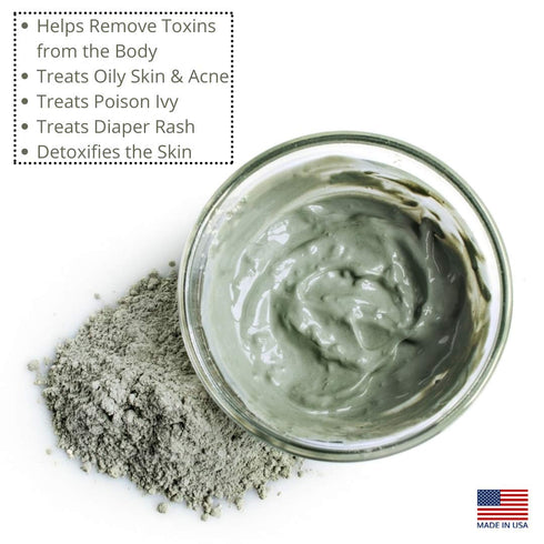SMART SOLUTIONS Calcium Bentonite Clay Food Grade, 2 lb Pure Indian Healing Clay