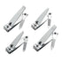 QLL 4 Pcs Nail Clippers for Fingernails and Toenails - Sharp Stainless Steel Clipper with Swing Out Nail Cleaner/File