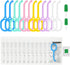12PCS Clear Aligner Removal Tools with 2PCS Aligner Chewies for Invisible Retainers and Dentures, Dental Kit (3.Mint)