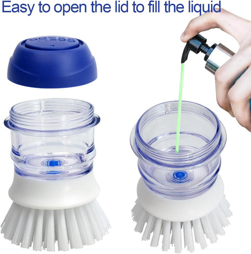 Set, 2 2 CELOX Cleaning Brush Dish Brush with soap Dispenser & Heavy Duty Scrub Brush