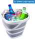 2 Pack Collapsible Buckets (10L, 2.6 Gallon) - Portable Mop Bucket for Outdoor, Garden, Camping, Fishing, Car Wash,
