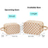 Narwey Travel Toiletry Bag for Women, Dopp Kit Makeup Organizer for Toiletries and Cosmetics (Light Brown Checkerboard)