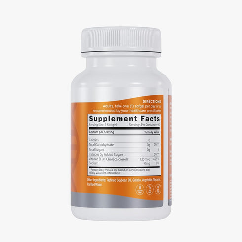 Omax3 D3 5,000 (125 Immunity, 90 90-Day High-Potency Vitamin IU mcg) Strong Bones, Muscles & Joints, Heart Health, Non