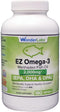 EZ Omega-3 Atlantic Menhaden Fish Oil Supplement 2000 mg, Burpless, EPA+ DHA + DPA, 180 Softgels Made in USA