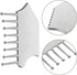 Metal Gua Sha Tools for Facial and Body Scraping, Zinc Alloy Scalp Massage Comb, Silver Face Sculpting and Muscle