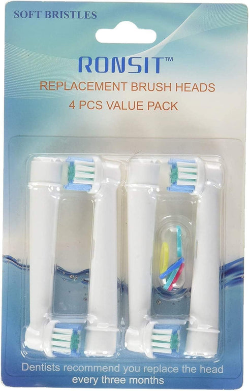 4 pcs Replacement Brush Heads - Compatible with Oral-B Electric Toothbrush