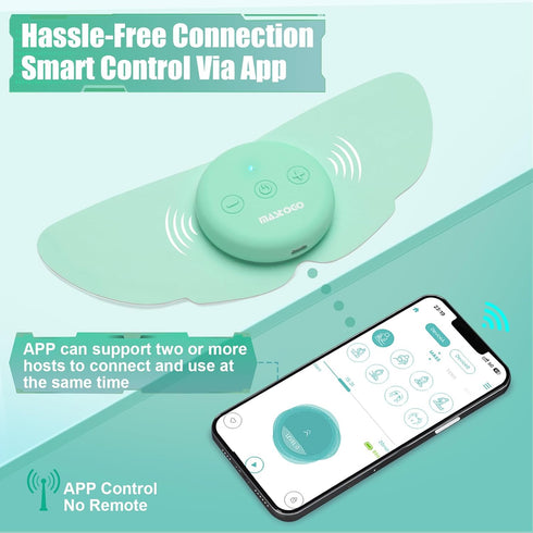 Wireless Tens Unit Muscle Stimulator for Pain Relief, APP Controlled Bluetooth TENS & EMS, 26 Modes, 25 Intensity