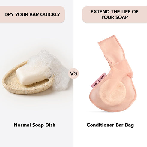 Kitsch Bar Soap Saver Bag – Recycled Mesh Pouch for Body Wash, Conditioner & Shampoo Bars, Eco-Friendly Holder