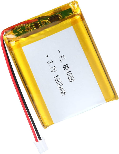 804050 3.7V Lipo Battery 1800mAh Rechargeable Lithium Polymer Pack with JST PH2.0mm Connector