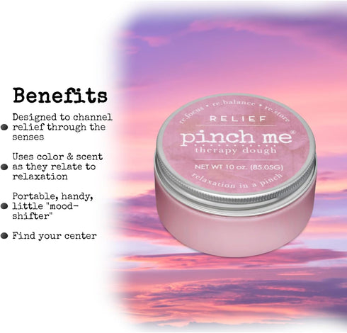 Pinch 10 Me Therapy Dough - Holistic Aromatherapy Stress Relieving Putty - Ounce (Relief)