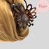 Parcelona French Plume 3" Celluloid Hair Claw, No Slip Grip, Durable Styling Women Hair Accessories, Tortoise Shell
