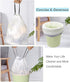 Small Trash Bags, 1.2 Gallon, 75 Counts, Black Drawstring Trash Can Liners for Home Kitchen Bedroom