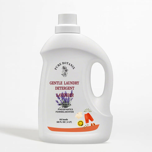 Pure Botanix Lavender Plant-Based Hypoallergenic Laundry Detergent, Gentle & Non-Toxic Soap for Sensitive Skin,