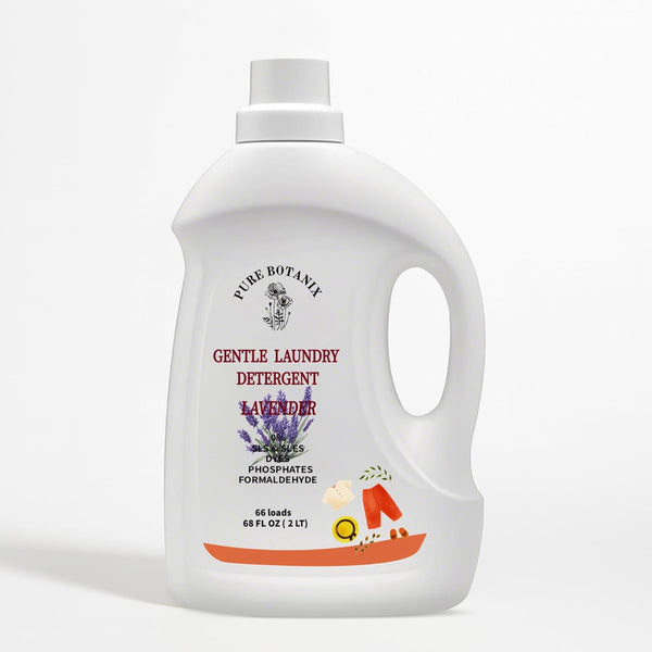 Pure Botanix Lavender Plant-Based Hypoallergenic Laundry Detergent, Gentle & Non-Toxic Soap for Sensitive Skin,