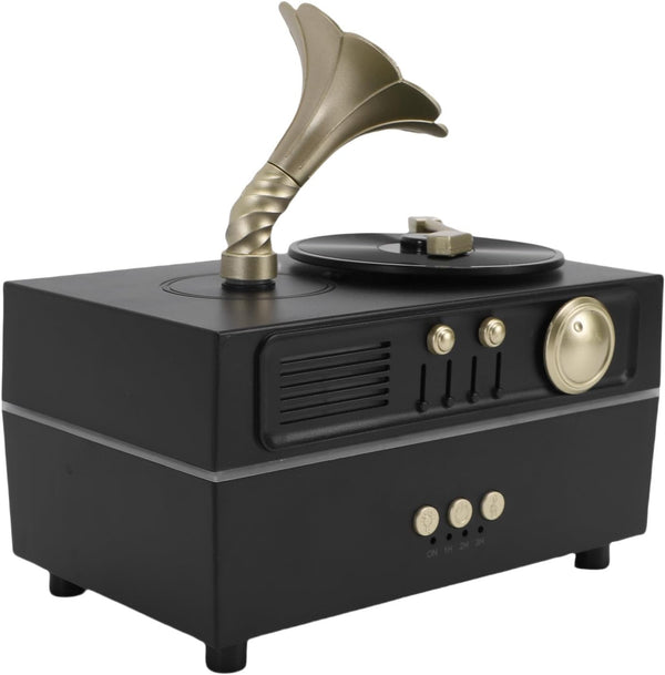 Retro Aromatherapy Humidifier, Unique USB Bluetooth Gramophone Style Vintage Oil Diffuser Cool