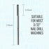 Makartt Silver Cuticle Nail Drill Bit, Safety Tungsten Carbide Cuticle Remover for Electric Nail File, 3/32''