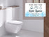 Septic Tank Bathroom Sign | Fun Adhesive Septic System Signs for Toilet | Novelty WC Septic Sign
