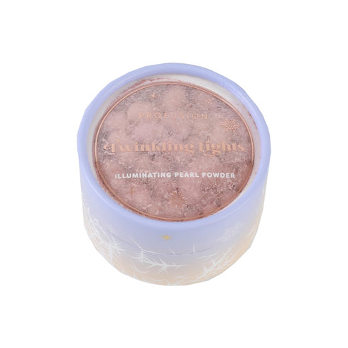 Profusion Cosmetics Frosted Snow Sparkle Illuminating Powder Puff Set, Vegan and Cruelty-Free for Effortless Radiance