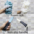 2 Pack Back Scrubber for Shower, Back Loofah with Non-slip Handle, Shower Loofah with Handle, Soft Loofah Sponge for Men Women Elderly Kids (2 Pack=Blue and White)