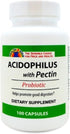 GeriCare Acidophilus with Pectin Probiotic Capsules, 100 Count - Optimizes Intestinal Flora, Digestive Gut Function,
