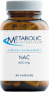 Metabolic Maintenance NAC Supplement, 600mg per Capsule, Detox Support, 60 Capsules