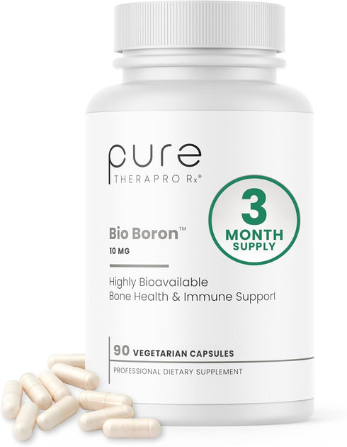 Pure TheraPro Rx Bio Boron 10mg, 3 Months Supply, Premium Formula for Bone Health, Joint Flexibility, Cardiovascular