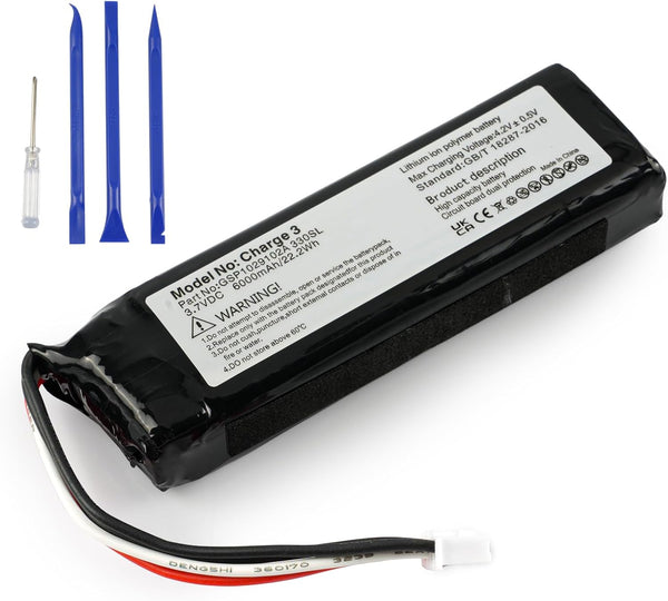 REYTRIC 6000mAh Replacement Battery for Charge 3 GSP1029102A 330SL Speaker 22.2Wh/3.7V