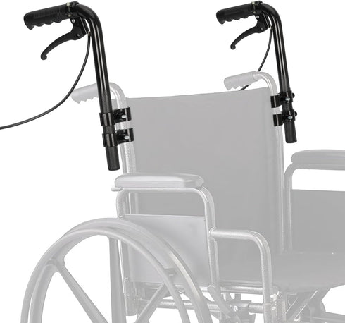 Deerdtride Upgraded Wheelchair Handle Extenders with Brake and Reinforced Design, Adjustable Universal Extension
