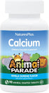 NaturesPlus Animal Parade Calcium, Vanilla Sundae Flavor - 90 Animal-Shaped Chewable Tablets, Promotes Healthy Bones