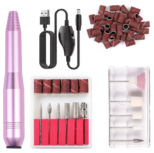Professional Portable Electric Nail Drill, Compact Nail File Kit for Acrylic and Gel Nails