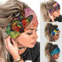 Olbye Wide Boho Headbands, Butterfly Stretch Button Hair Bands for Yoga, Running, Athletic Turban, 4Pcs