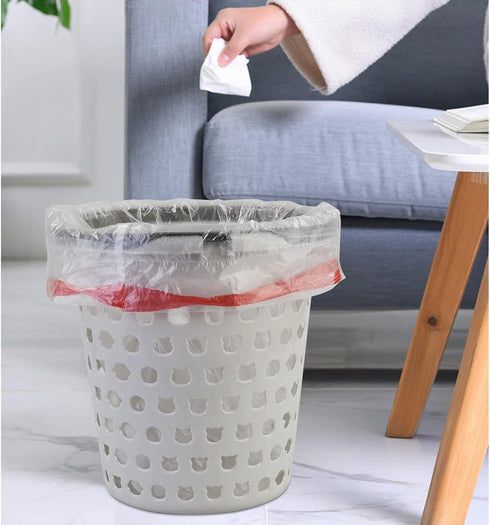 4 Gallon Clear Drawstring Garbage Bags, Small Trash Bags