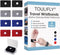 TOULIFLY Travel Wristbands, Black/Grey/Blue/Red