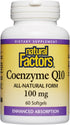 Natural Factors Coenzyme Q10, 100 mg, 60 Count - Natural Supplement for Energy, Heart & Cognitive Support