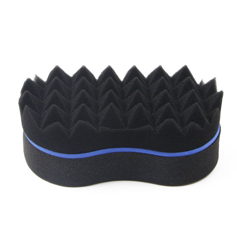 RioRand Hair Sponge Magic Barber Twist Curl Brush Sponge, Blue, 4.5 Inch (Pack of 1)