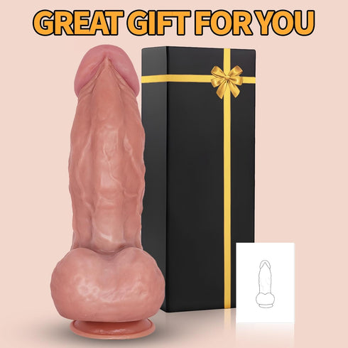 Supowide 8.46 Inch Dildo,2.36" Realistic Diameter Huge Silicone Sex Toys Body-Safe Real-Skin Feel Dildos with Strong