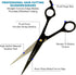 Professional Hair Cutting Scissors - Krisp Shave Japanese Stainless Steel Salon Barber Scissor (7 Inch) - Shears for Men's Beard Mustache Women Kids Pets Haircut All Purpose Shear, KSP-786 by Krisp Shave